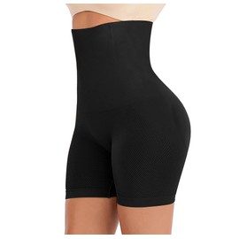 Tummy Control Shapewear Shorts for Women High Waist Body Shaper Seamless Thigh Slimmer Butt Lifting Panties Black