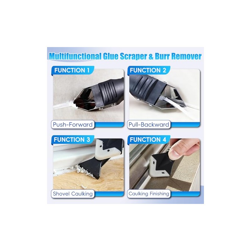 for 23-Piece Caulking Tool Kit, 3-in-1 Grout Removal Tool, Caulk