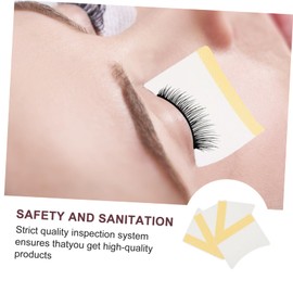 FOMIYES 2sets Pro Eyelash Removal Cotton Sheets Makeup Remover Pads for Eyelash Extensions Spoolie Tool Set 400pcs*2