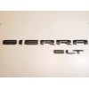 GMC 2PCS Matte Black Rear Tailgate SIERRA SLT Emblem GMC