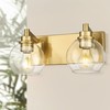 METWET Bathroom Light Fixtures, 2 Light Brushed Gold Vanity Light,