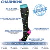 CHARMKING 6 Pairs-Compression Socks for Women & Men Circulation Best
