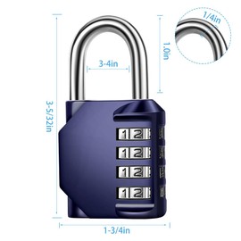 Padlock Combination Locks Combination Lock Small Padlock Combination Code 4 Digit Combination Lock Suitcase Lock for Yard Fence Garages