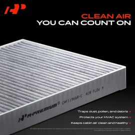 A-Premium - Filtro de aire de cabina de 2 piezas con carbón activado compatible con Hyundai & Kia - Kona 18-22, Tucson 16-21, Veloster 19-21, Venue 20-23, Seltos 21-23, Soul 20-23, Sportage 17-22