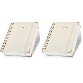 Aesthetic Thick Spiral Notebook Journal For Women in B5 Format - Modern Linen Hardcover College Ruled Note Book With 300 Lined Pages - Perfect For Writing And Staying Organized at Work or School