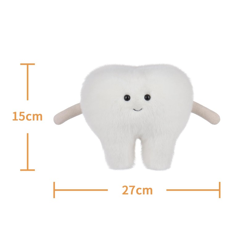 Apricot Lamb Teeth Plush Toys for Kids, Soft Cute Cuddly