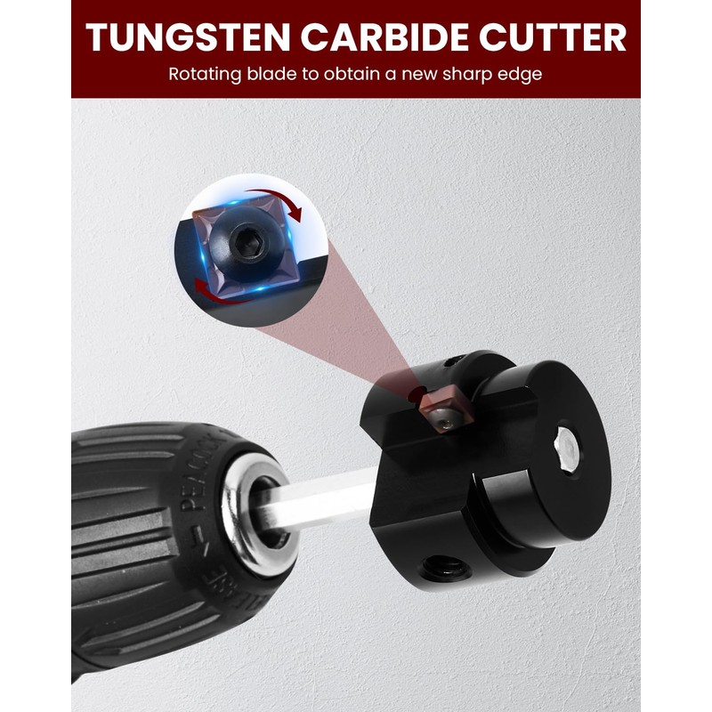 Ultimate 2 Inch PVC Pipe Reamer Kit with Head Aluminum,