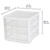 Sterilite 17918004 3 Drawer CLR Organizer, 6"x4"x3", White