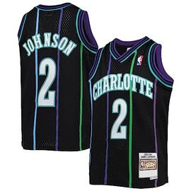 Larry Johnson Charlotte Hornets Black Youth 8-20 Hardwood Classic Soul Swingman Player Jersey - Large 14-16