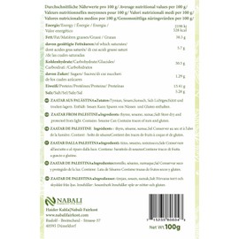 NABALI FAIRKOST FÜR ALLE Zatar Za'atar Spice - Ottolenghi Spice Blend - Zaatar 0riental Spices from Palestine (200g)