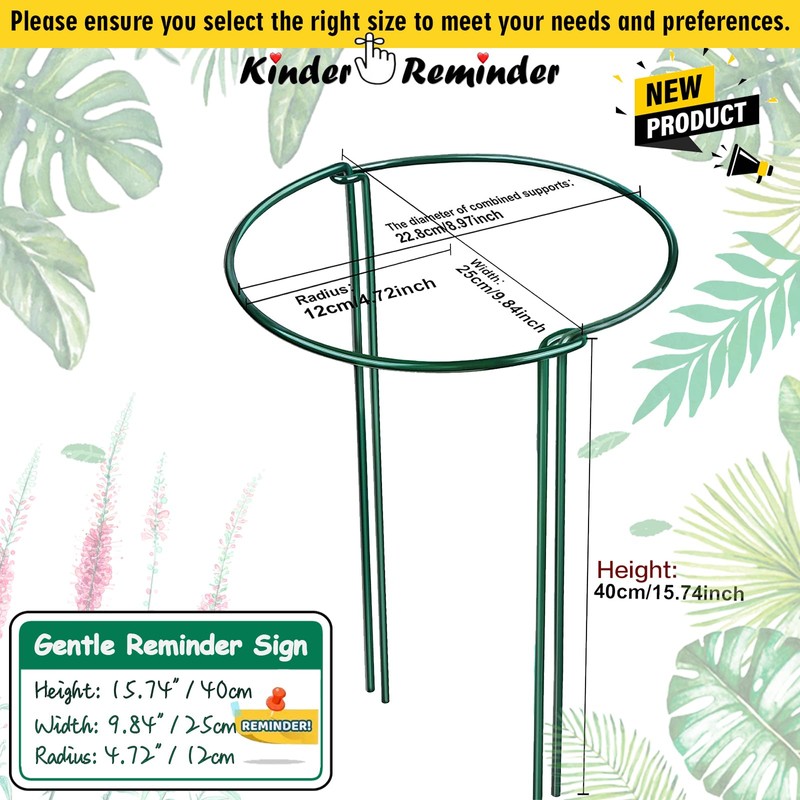 8 Pack Half Round Snake Plant Support Stakes Sets -
