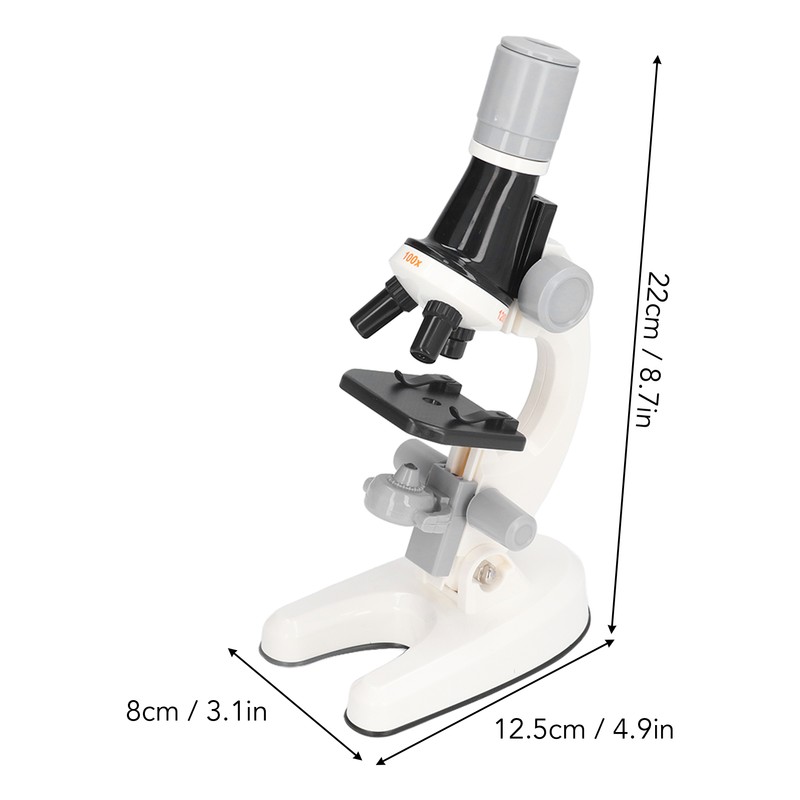 Kids Microscope Kit LED 1200X Microscope with Specimen Slides Science