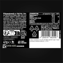 ESN Shilajit+, 60 Vegan Capsules, High Dose with 2000 mg Shilajit from Extract, with Vitamins and Piperine