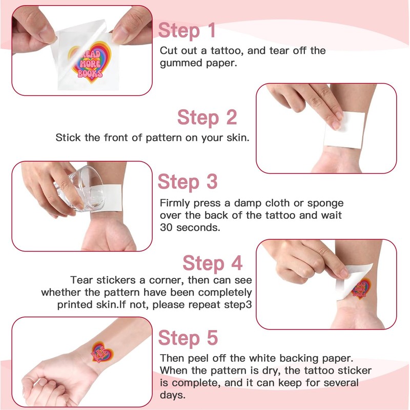 Nerd reading temporary tattoo