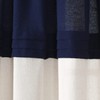 Lush Decor Farmhouse Faux Linen Colorblock Pleated Window Curtain Panel