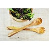 Olive Wood Salad Servers, Set of 2, Wood, Grain/Natural, 30