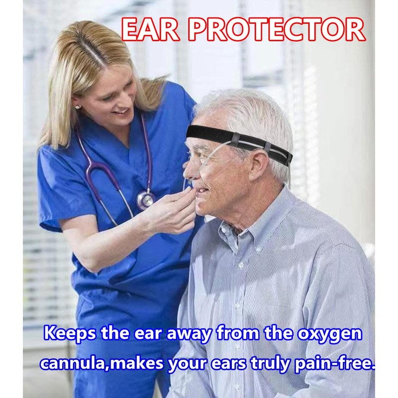 Comfortable Nasal Oxygen Cannula Ear Protector，Adjustable Oxygen Cannula Headband to