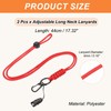 PATIKIL 44cm Neck Lanyard with Hook, 2 Pcs Adjustable Long