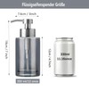 Enra Soap Dispenser, 12 oz Silver Bathroom Soap Dispenser, Stainless