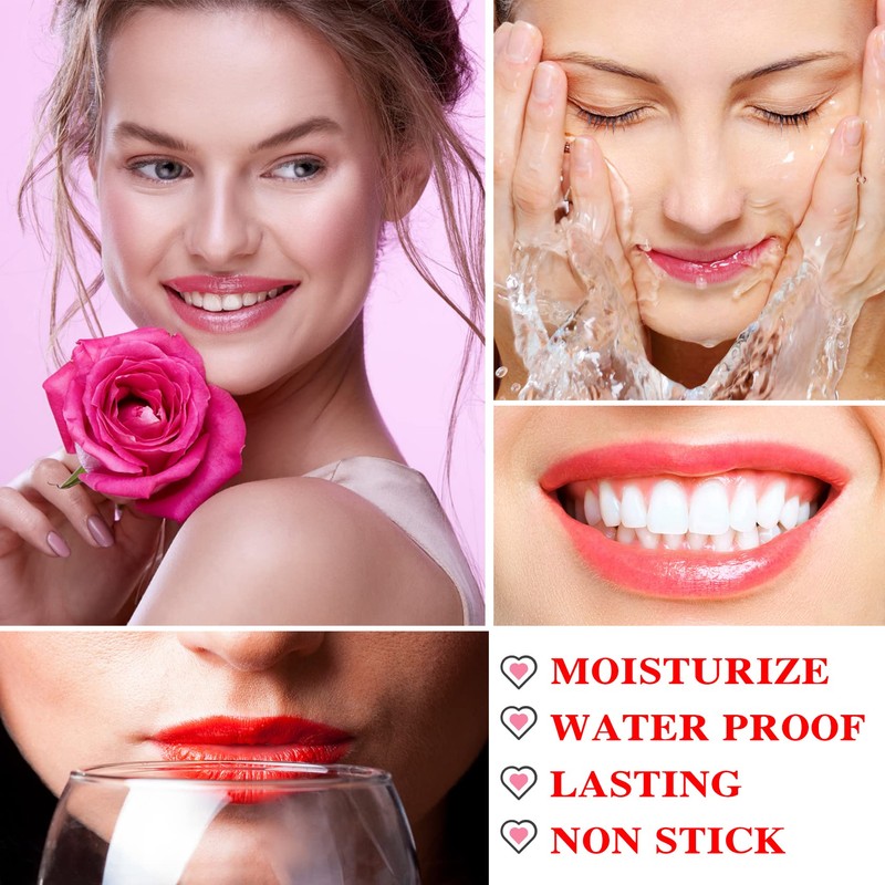 LZYLLS 2 Pack Crystal Jelly Flower Lipstick,Magic Temperature Color Change