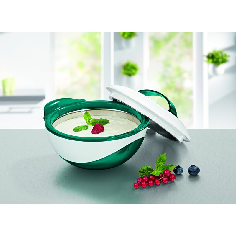 GOURMETmaxx Thermo-Bowl, Green/White, 400 ml