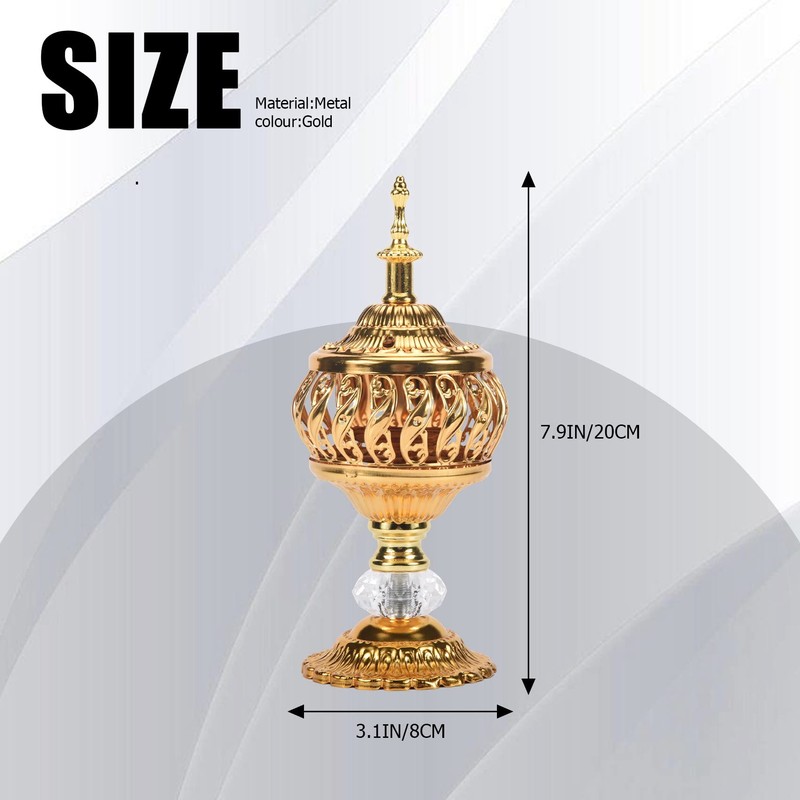Hausdec Metal Arab Censer - Desktop Incense Burner for Sticks