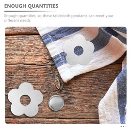 8 PCS Magnetic Tablecloth Weights Outdoor, Stainless Steel Tablecloth Pendants Flowers Shaped Windproof Tablecloth Magnets for Outdoor Picnic Family Dinner Table Decor