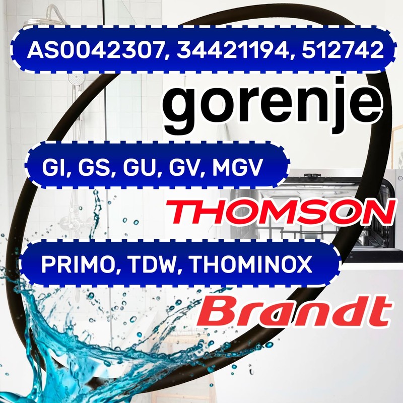 Rubber Seal for Pump Dishwasher Diameter 96 mm with Original