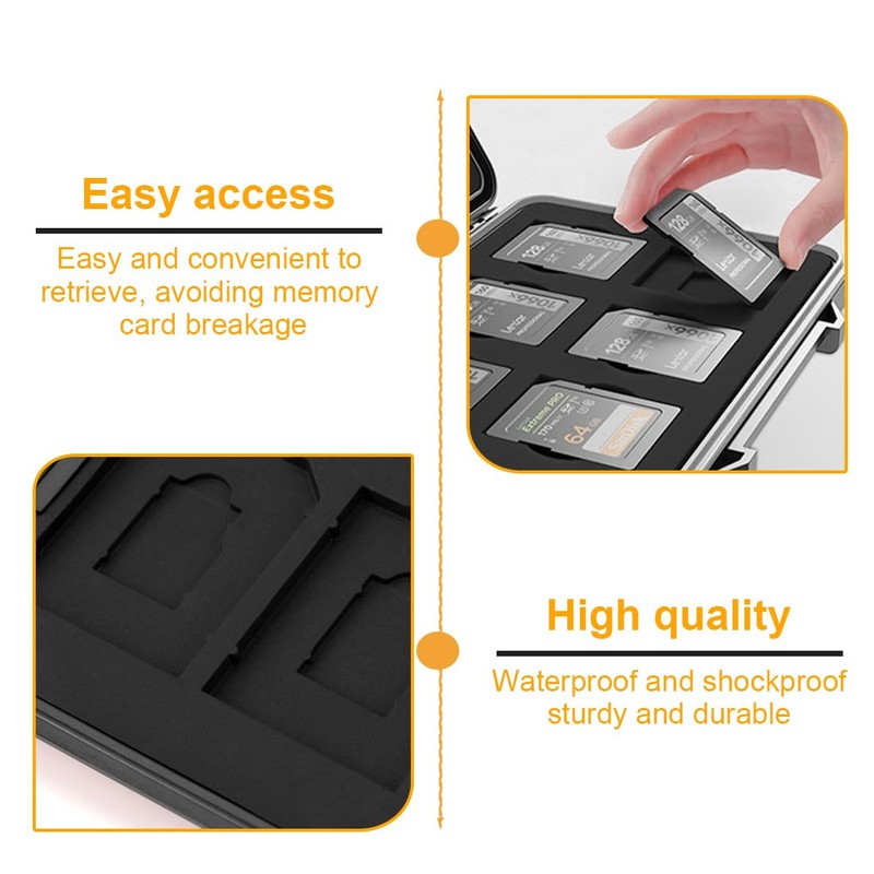 SD Card Box, Memory Card Case, Waterproof Protective Case for