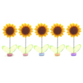 PERSENTU 5 PCS Car Bobble Head Sunflower, Funny Dashboard Accessory Interior Shaking Heads Nodding Doll, Car Interior Home Office Desk Decoration, Fun Gifts for Birthday Christmas Mother's Day.