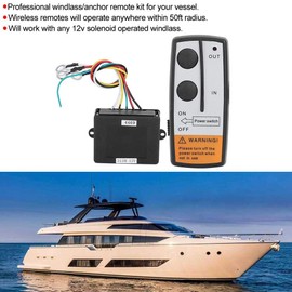 Marine Anchor Remote, Waterproof Windlass Wireless Switch, Professional Boat Sail Trim Controller for 12v Solenoid Operated Windlass
