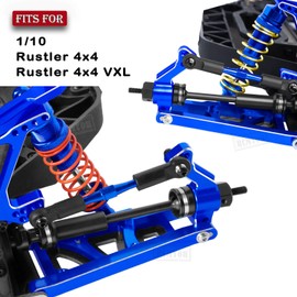 RCMYou Upgrades Part for 1/10 Rustler 4x4 VXL/Rustler 4x4,Alloy Turnbuckles Camber Links,Suspension Arm,Caster Block,Steering Blocks,Rear Stub Axle Carriers,Steering Bellcranks,Shock Tower,Navy Blue
