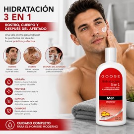 GOOSE Crema Corporal 500 ml  Body Milk Hidratante para Todo Tipo de Piel  Aloe, Avena, Almendra, Diabticos y Piernas Cansadas  Uso Diario (T verde)   