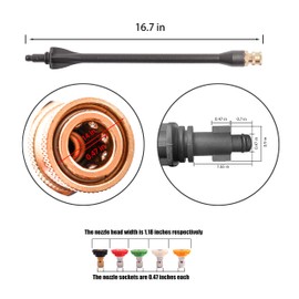 Pressure Washer Spray Gun - for Ryobi Pressure Washer Gun M22-14MM and M22-15MM Hose Connectors - with 1 Tips Holder and 5 Spray Nozzle Tips
