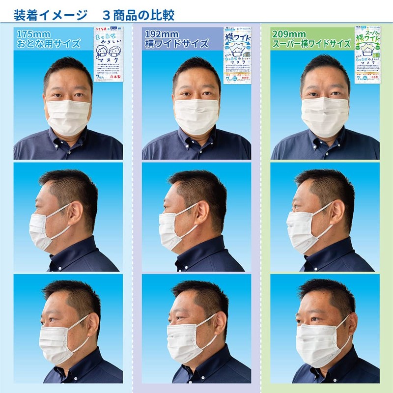 Biho Mask Disposable Non-woven Mask, Made in Japan, Extra Large