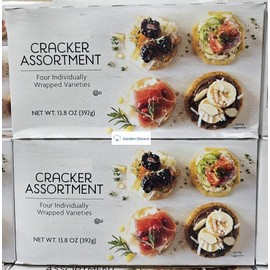 Trader Joe Cracker Assortment for Individually Wrapped Varieties 13.8oz 392g (Two Boxes)