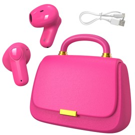 Ear Buds,Bluetooth 5.3 In-Ear headphones,13mm Drivers deliver Premium Sound Earphones,22H Playtime True wireless Earbuds with Unique Mini HandBag Charging Case,Perfect for Fashion-Forward Women,Teens