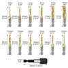 QWORK HSS Tap Bit Set, 13 Pcs SAE/Metric Combination Drill