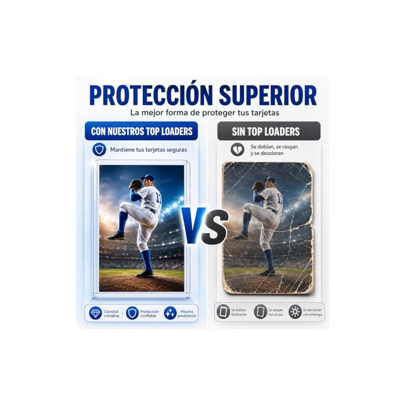 200 Fundas para tarjetas, Protectores de Tarjetas,Top Loader,Card Sleeves