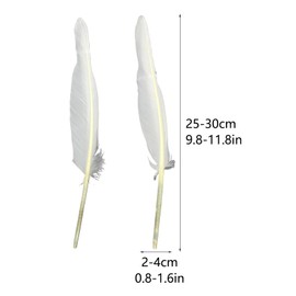 25pcs White Long Goose Feathers 10-12 Inch for Crafts DIY Wedding Party Home Decorations Accessories Pen Feathers