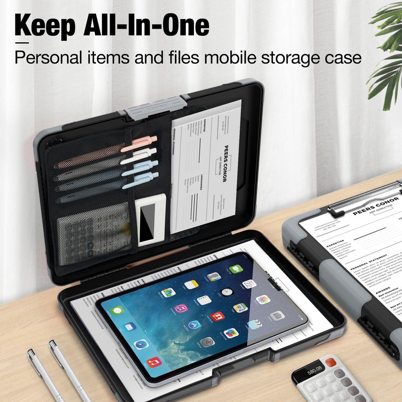 Sooez Toughest Clipboard with Storage, Internal Pen Pouch Included, Letter/