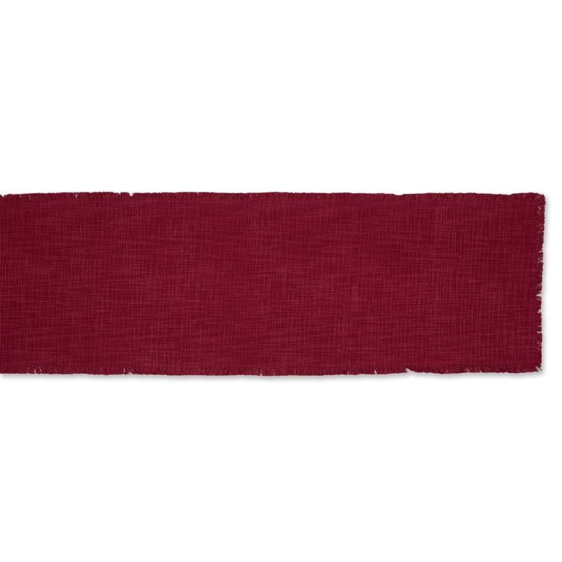 DII Linen Tabletop Collection Machine Washable, Table Runner, 14.5x72, Cranberry
