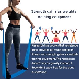 A AZURELIFE Bandas de resistencia, bandas elásticas profesionales sin látex, bandas de ejercicio planas largas para terapia física, yoga, pilates, reh