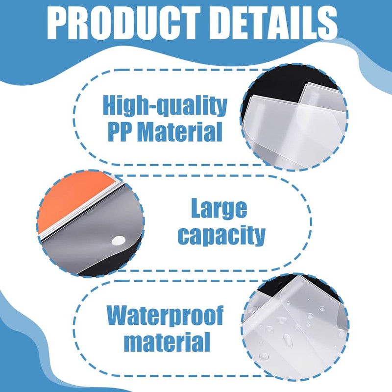 Document Wallet A5, Pack of 10 Envelope Folders for Filing,