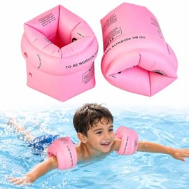 Cinturón de Natación Hinchable para Niños, Paquete de 2 Flotadores de Brazo, Flotadores de Piscina, Bandas de Brazo, Anillos de Natación Inflables de 