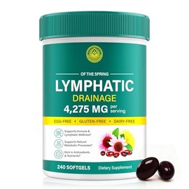 Lymphatic Drainage Supplements - Wellness Complex 9 in 1 Aescia, Turmeric, Bromelain, Echinacea & More - Lymph System Support Lymphatic Drainage Capsules 1 Pack