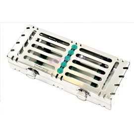 Detachable Sterilization Cassette with Buttons Green German Autoclavable 5 Slot Cynamed