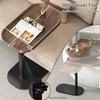 C Shaped Side Table Adjustable Height, 360°Swivel C Shaped End