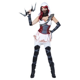 California Costumes Women's Sexy Ninja-White, White/Red/Gray, XS