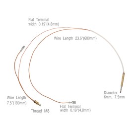Timsec Patio Heater Thermocoupler, 23.5" Longer Thermocoupler Compatible with Most Brand Propane Gas Outdoor Heater
